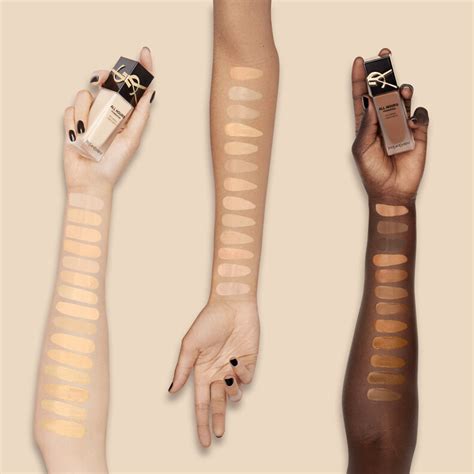 ysl podkład all hours swatches|YSL All Hours Full Coverage Matte Foundation Swatches.